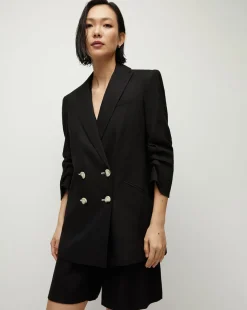 Kiernan Linen Dickey Jacket in Black