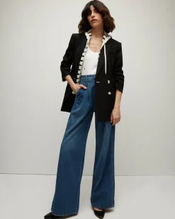 Kiernan Linen Dickey Jacket in Black