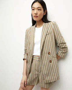 Kiernan Pinstripe Boyfriend Jacket
