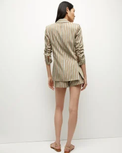 Kiernan Pinstripe Boyfriend Jacket