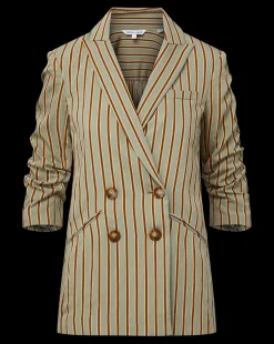 Kiernan Pinstripe Boyfriend Jacket