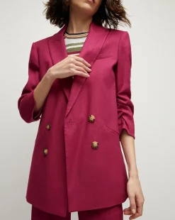 Kiernan Wildberry Linen Dickey Jacket