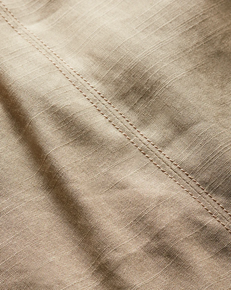 Kimpton Stretch-Linen Skirt in Stone Khaki