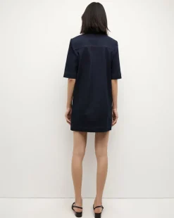 Koulis Mini Denim Dress in Dark Wash