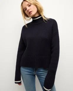 Lancetti Turtleneck Sweater in Navy
