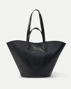 Large Crest Tote in Black