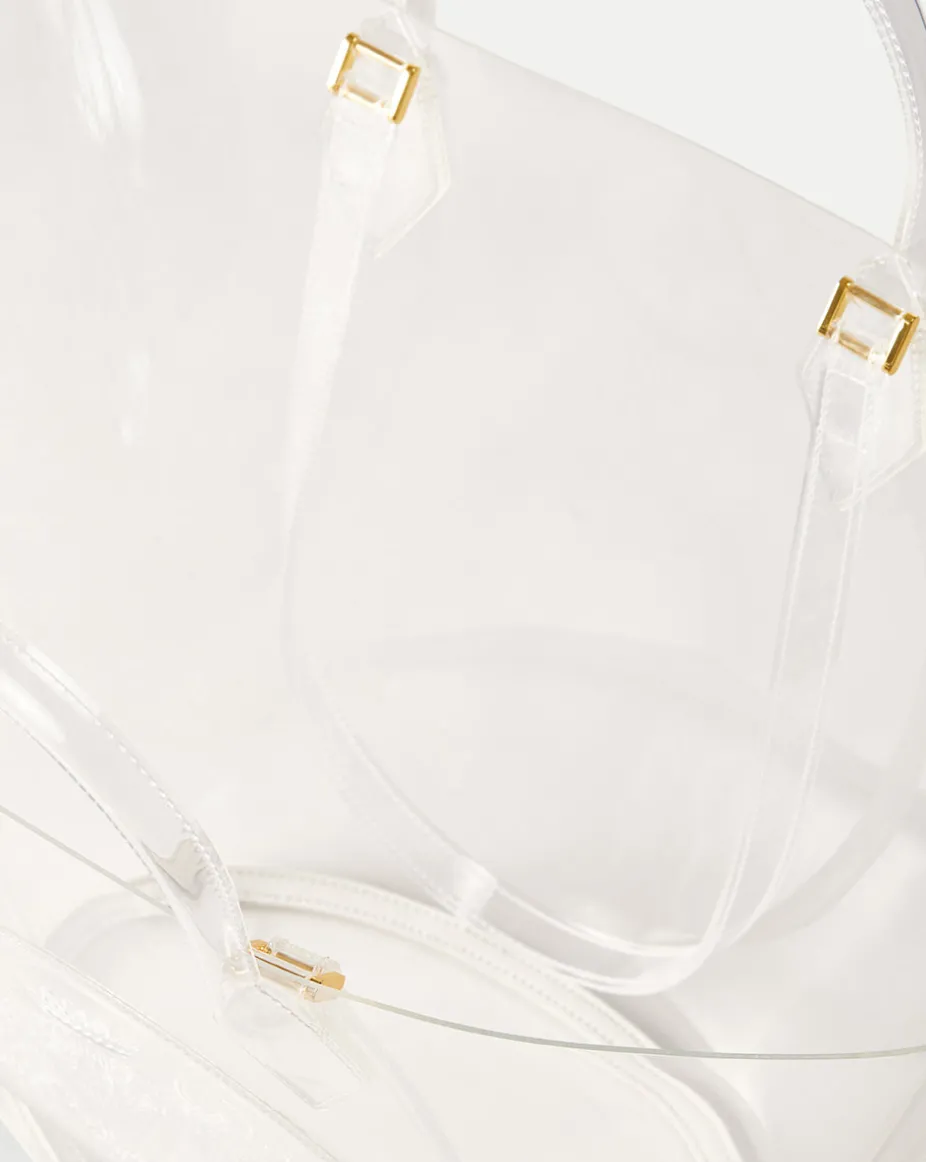 Large Crest Tote in Transparent