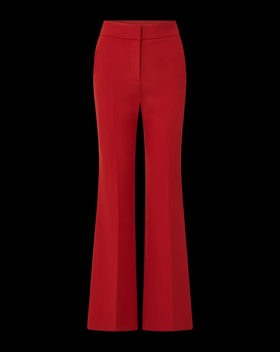 Lebone High Waist Flare Pant in Crimson Red