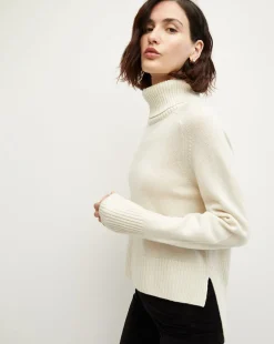 Lerato Chasmere Turtleneck Sweater in Ivory