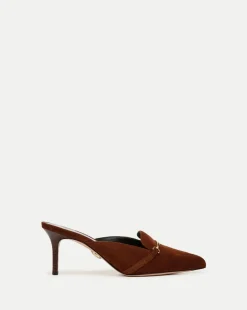 Leslie Suede Mule in Cedar