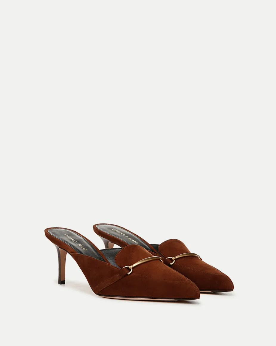 Leslie Suede Mule in Cedar