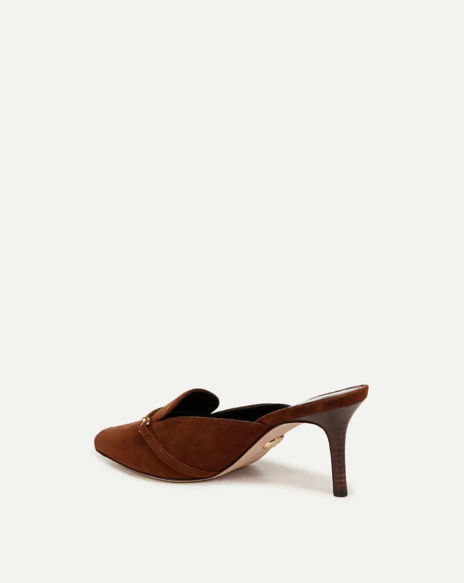 Leslie Suede Mule in Cedar