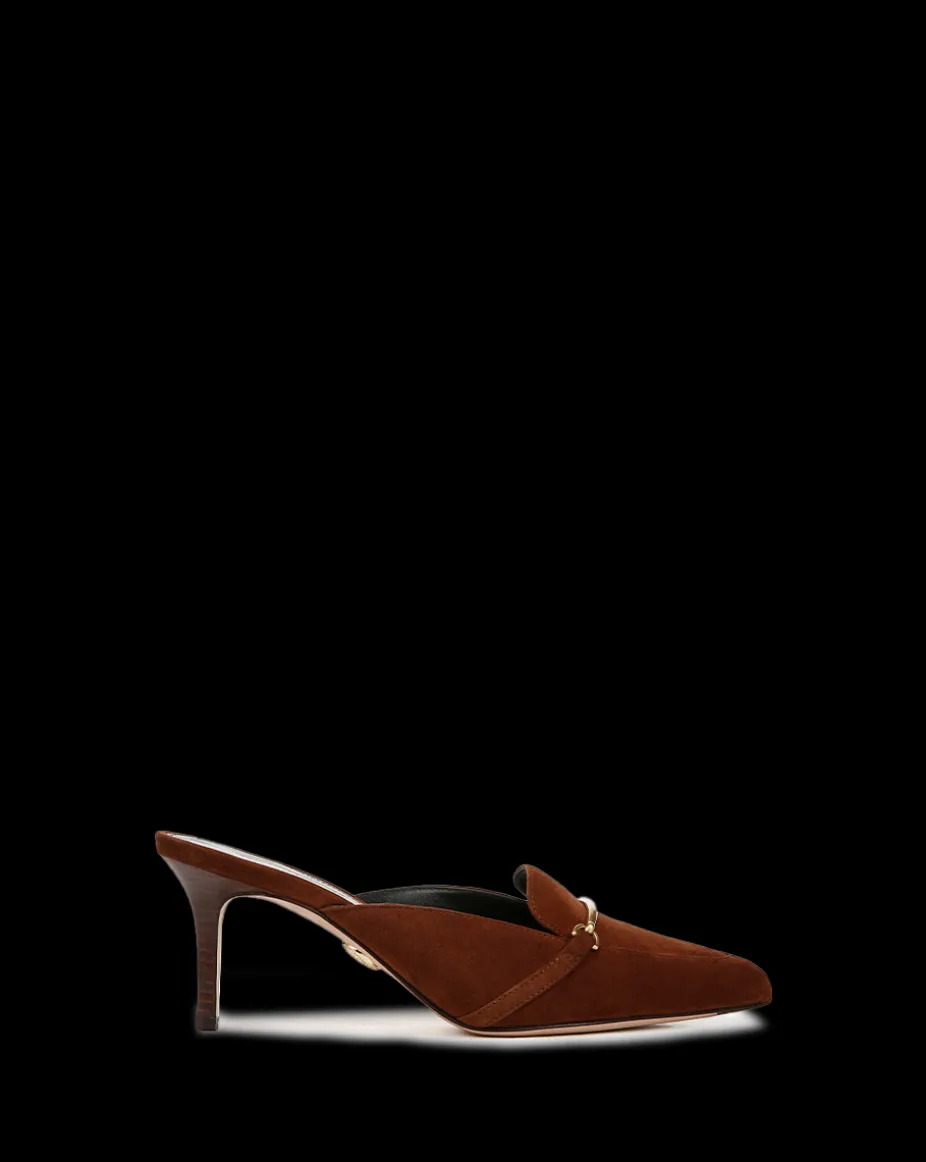 Leslie Suede Mule in Cedar