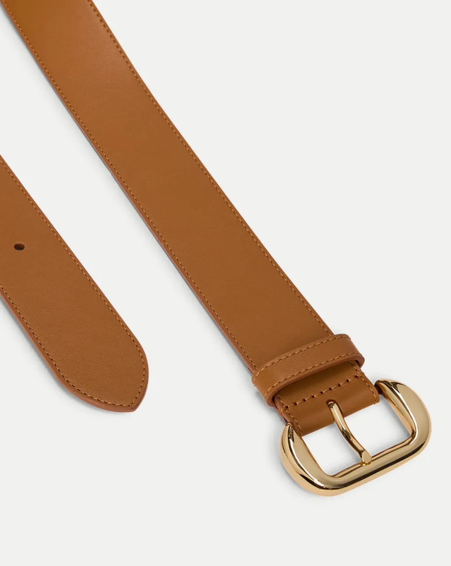 Lidia Leather Belt in Tan