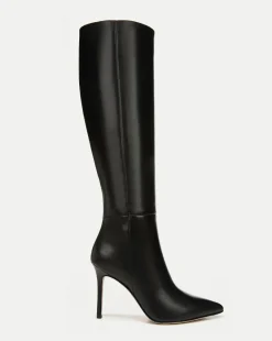 Lisa Leather Tall Boot in Black