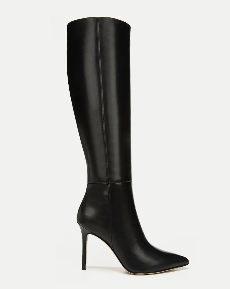 Lisa Leather Tall Boot Wide-Calf