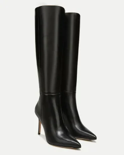 Lisa Leather Tall Boot Wide-Calf