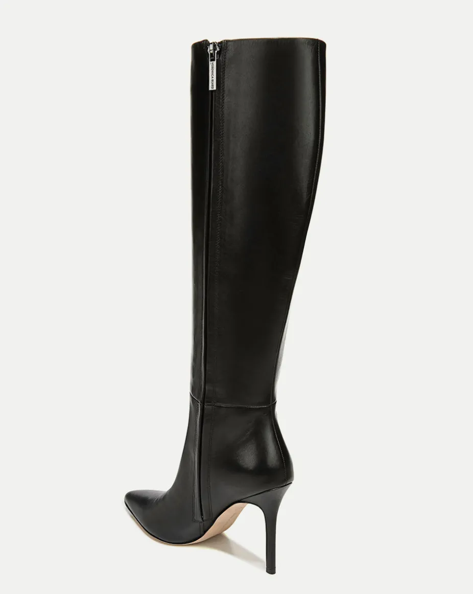 Lisa Leather Tall Boot Wide-Calf