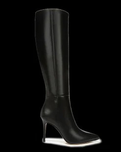 Lisa Leather Tall Boot Wide-Calf