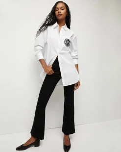 Lloyd Logo Crest White Button-Down Shirt