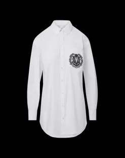 Lloyd Logo Crest White Button-Down Shirt