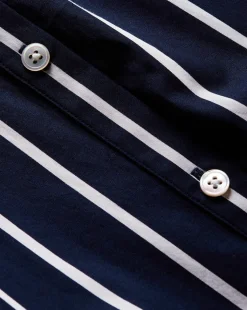 Lloyd Striped Button-Down Shirt in Navy/White