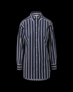 Lloyd Striped Button-Down Shirt in Navy/White