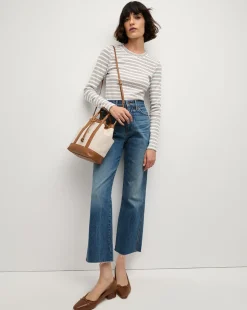 Long Sleeve Pruitt Tee in Off-White Multi