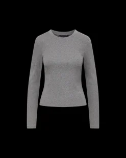 Long Sleeve Pruitt Tee in Heather Grey