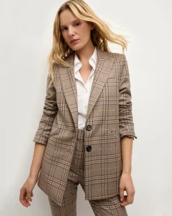 Maci Plaid Dickey Jacket in Brown Check