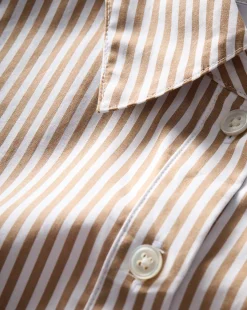 Maia Striped Shirt in Acorn/White