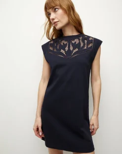 Malta Cotton T-Shirt Dress in Navy