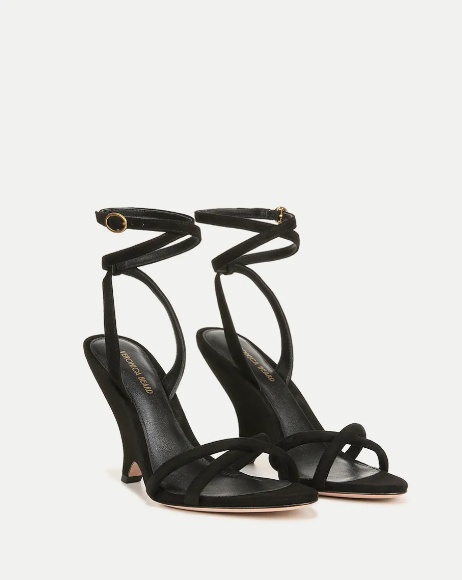 Manuela Sculpted Wedge Suede Sandal