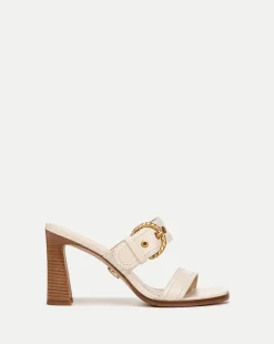Margaux Leather Buckle Sandle| Veronica Beard
