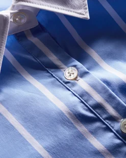 Marisol Poplin Shirt in Hydrangea/White