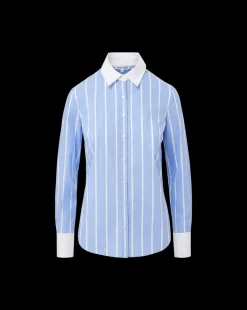 Marisol Poplin Shirt in Hydrangea/White