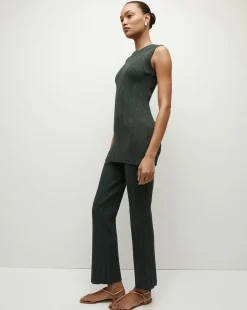Massaro Rib-Knit Skinny-Flare Pant