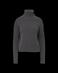 Matilda Merino Cashmere Turtleneck in Charcoal