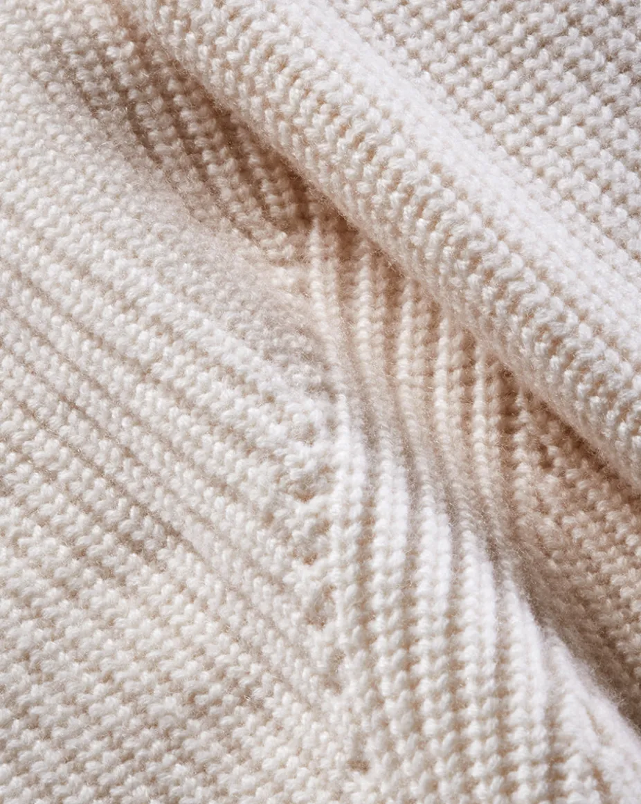 Matilda Merino Cashmere Turtleneck in Ecru