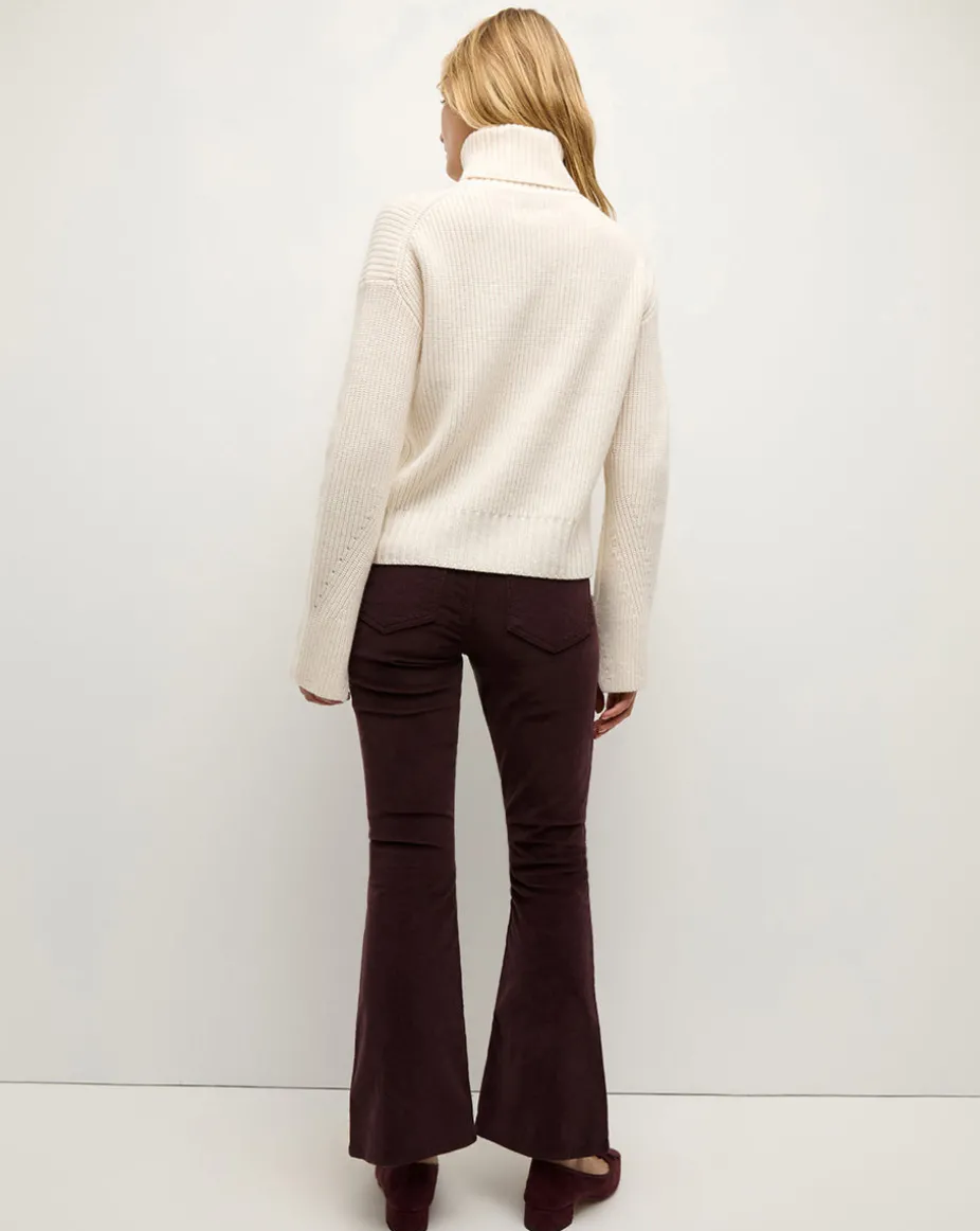 Matilda Merino Cashmere Turtleneck in Ecru