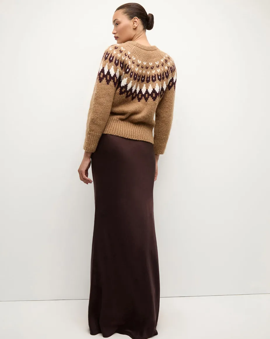 Medina Silk Skirt in Dark Chocolate