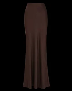 Medina Silk Skirt in Dark Chocolate