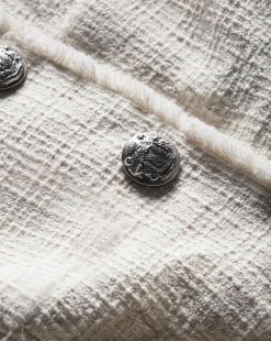 Melia Tweed Skirt in Off-White