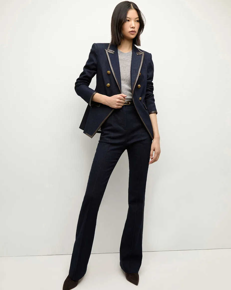 Miller Denim Blazer Dickey Jacket in Dark Wash