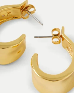 Molten Gold Ribbon Hoop in Gold