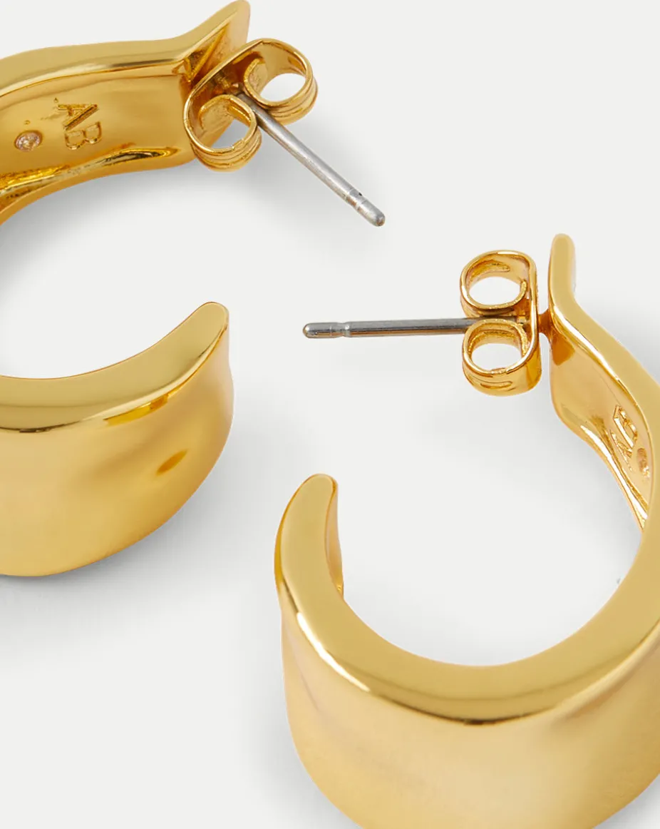 Molten Gold Ribbon Hoop in Gold