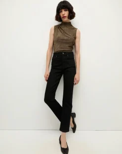 Mylie Sleeveless Top in Gold | High Neck Top