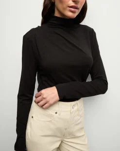 Mylie Turtleneck Top in Black