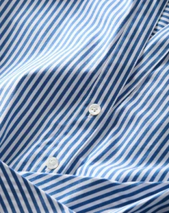 Nagano Shirtdress in Blue & White Stripe