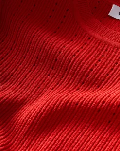 Nami Long Sleeve Sweater Dress in Red